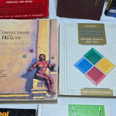 Vintage schoolbooks - Health - Math - Dictionaries - and more