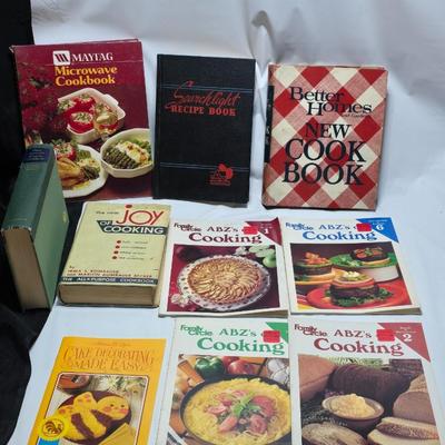 Assortment of cookbooks - Better homes - ABZ's of cooking and others