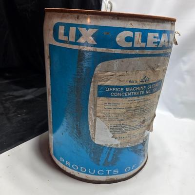 Two vintage steel containers - Lix cleaners and Chem-dip