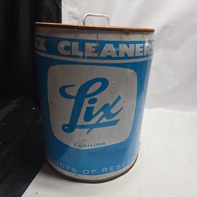 Two vintage steel containers - Lix cleaners and Chem-dip