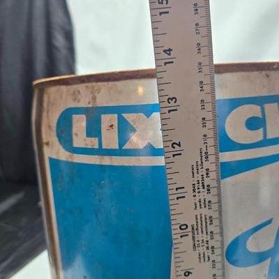 Two vintage steel containers - Lix cleaners and Chem-dip