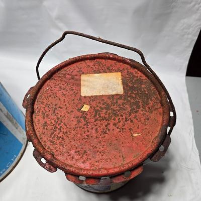 Two vintage steel containers - Lix cleaners and Chem-dip