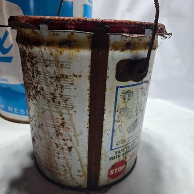 Two vintage steel containers - Lix cleaners and Chem-dip