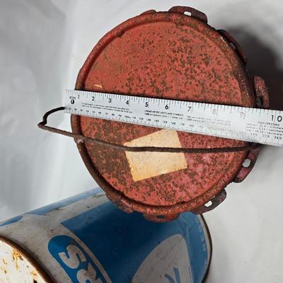 Two vintage steel containers - Lix cleaners and Chem-dip