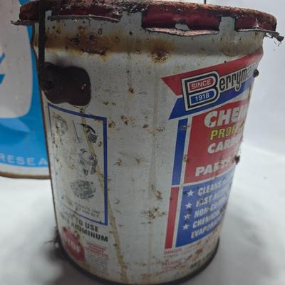 Two vintage steel containers - Lix cleaners and Chem-dip