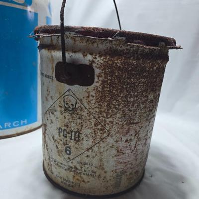 Two vintage steel containers - Lix cleaners and Chem-dip