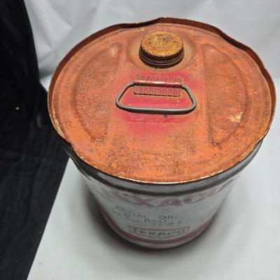 Vintage Steel Texaco oil can