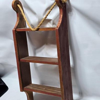 Vintage picture frame, wall shelf, wood framed mirror, wall clock, and more