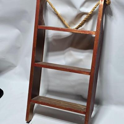 Vintage picture frame, wall shelf, wood framed mirror, wall clock, and more