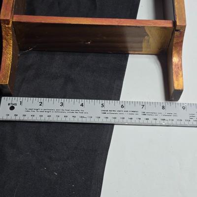 Vintage picture frame, wall shelf, wood framed mirror, wall clock, and more