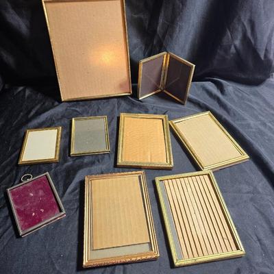 Metal gold framed picture frames