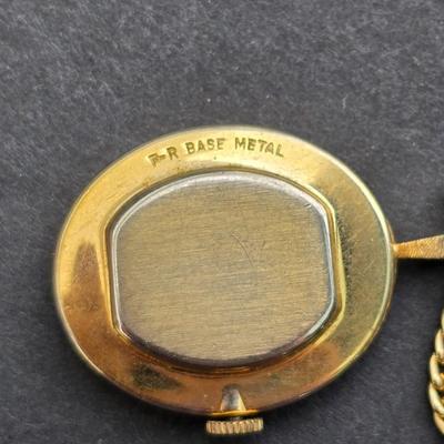 1970's Mary Kay ladder of success brooch - gold leaf lapel pin - watch necklace and a golden scarf ring