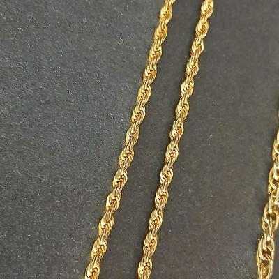 Gold toned chains - including one that is 14k GP and two watches