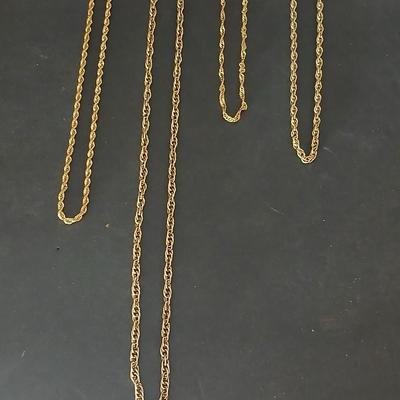 Gold toned chains - including one that is 14k GP and two watches