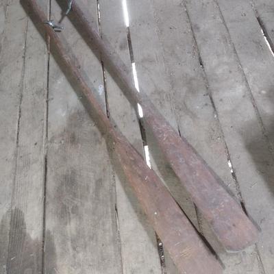 Set of Wood Boat Oars Choice B