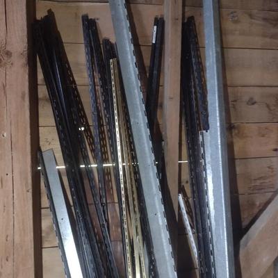 Collection of Metal Retail Shelving Standards Various Sizes