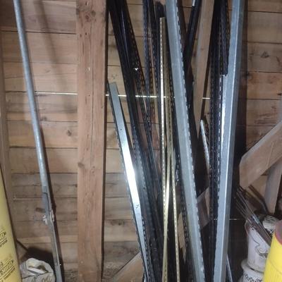 Collection of Metal Retail Shelving Standards Various Sizes
