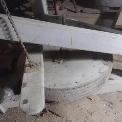 Vintage Wood Framed Foot Pedal Potter's Wheel