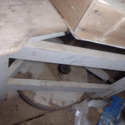 Vintage Wood Framed Foot Pedal Potter's Wheel