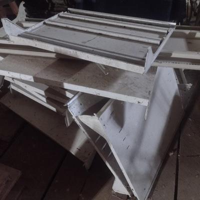 Assortment of Metal Retail Shelves Various Sizes