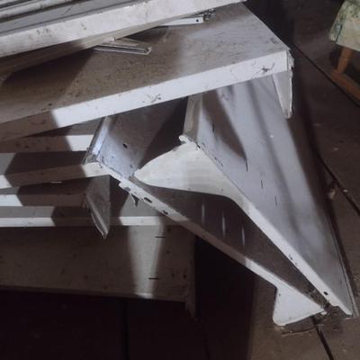 Assortment of Metal Retail Shelves Various Sizes