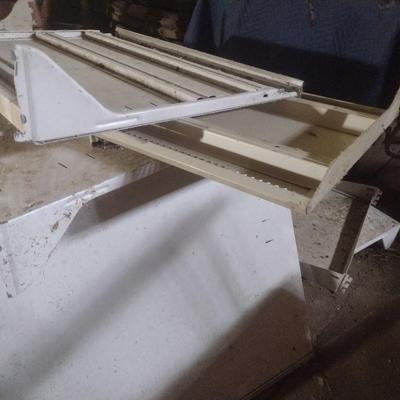 Assortment of Metal Retail Shelves Various Sizes
