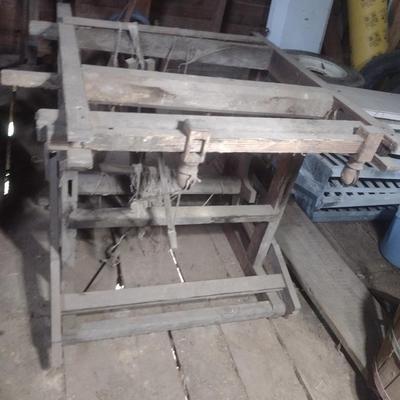 Antique Wood Framed Loom