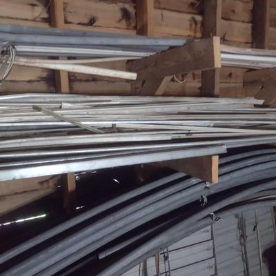 Various Components of a Metal Pole Greenhouse Includes Irrigation Stems, Poles, Wall Vents, Cross Bracing, Etc..(See all Pictures)