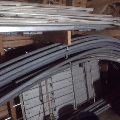 Various Components of a Metal Pole Greenhouse Includes Irrigation Stems, Poles, Wall Vents, Cross Bracing, Etc..(See all Pictures)