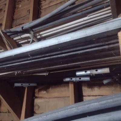 Various Components of a Metal Pole Greenhouse Includes Irrigation Stems, Poles, Wall Vents, Cross Bracing, Etc..(See all Pictures)