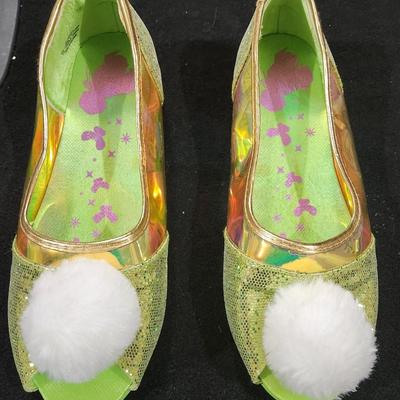 Sale Photo Thumbnail #116: Disney Store Tinker Bell Costume Shoes Princess Girls Peter Pan