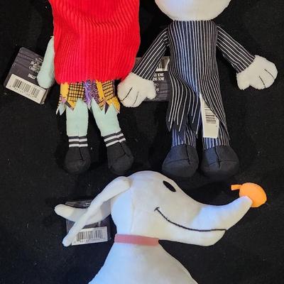 Sale Photo Thumbnail #132: Disney 30th Nightmare Before Christmas Jack Skellington Sally & Zero 8"  Plush New Vintage