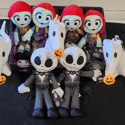 Sale Photo Thumbnail #130: Disney 30th Nightmare Before Christmas Jack Skellington Sally & Zero 8"  Plush New Vintage