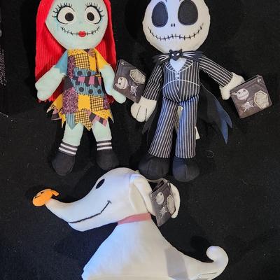 Sale Photo Thumbnail #131: Disney 30th Nightmare Before Christmas Jack Skellington Sally & Zero 8"  Plush New Vintage