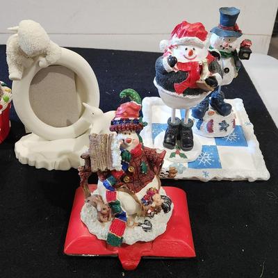 Sale Photo Thumbnail #123: Vintage Christmas Decor. Lot - Waterford Crystal Angel Department 46 Snowbabies plus Snowman & many more.