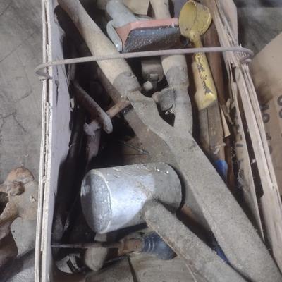 Collection of Antique and Primitive Farm and Barn Items Choice B (Table Not Included)