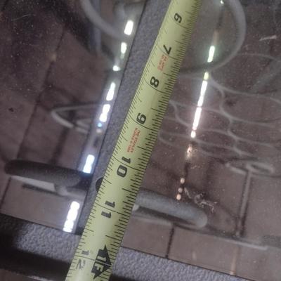 Glass Top Metal Base Wine Rack Table