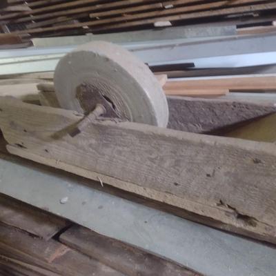Antique Blacksmith's Grinding Sharpening Wheel