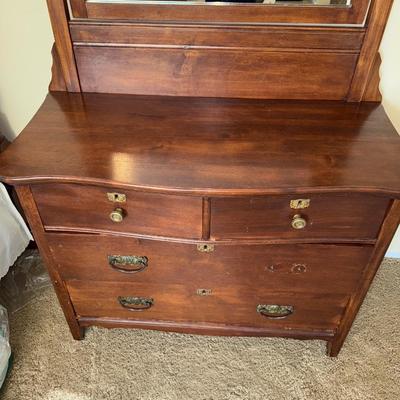 UP34-Antique dresser with Mirror