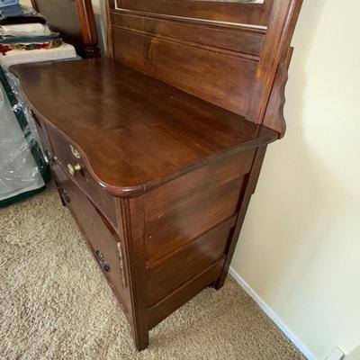 UP34-Antique dresser with Mirror