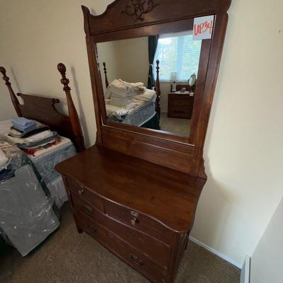 UP34-Antique dresser with Mirror