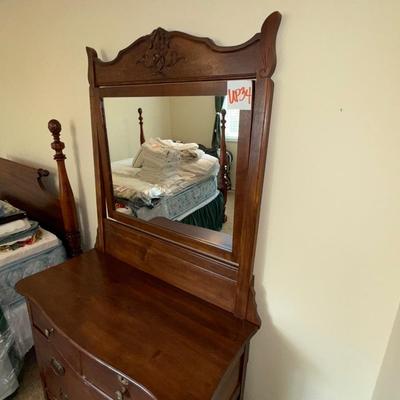 UP34-Antique dresser with Mirror
