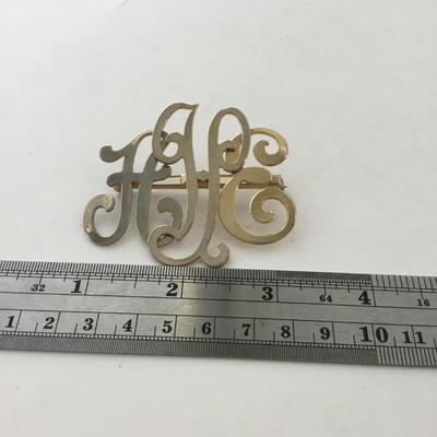 Pat pending gold tone vintage pin