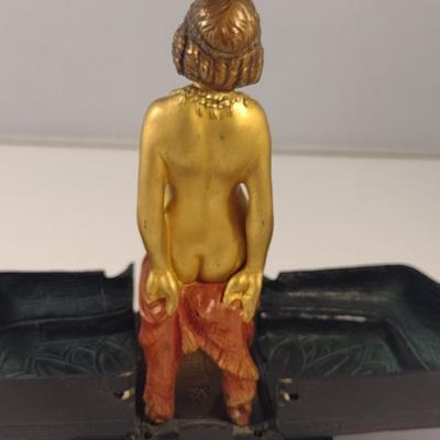 Sale Photo Thumbnail #325: Antique Cold-Painted Vienna Erotic Bronze Egyptian Deity 'Naughty'- Approx 5 7/8" Tall