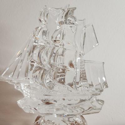 Waterford Crystal Tall Ship Sail Boat