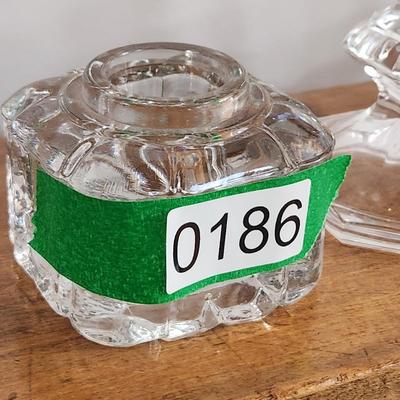 Vintage Collectable Glass Ring Holder, Glass Shoe, Trinket box, Vase, Rogaska Candle Holder