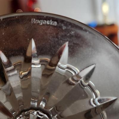 Vintage Collectable Glass Ring Holder, Glass Shoe, Trinket box, Vase, Rogaska Candle Holder