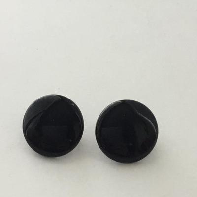 Vintage black clip on earrings