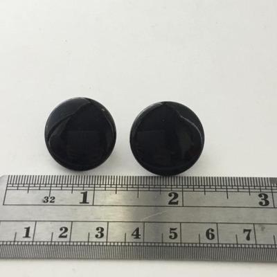 Vintage black clip on earrings
