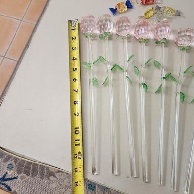 Vintage Hand Blown Glass Candy & Flowers